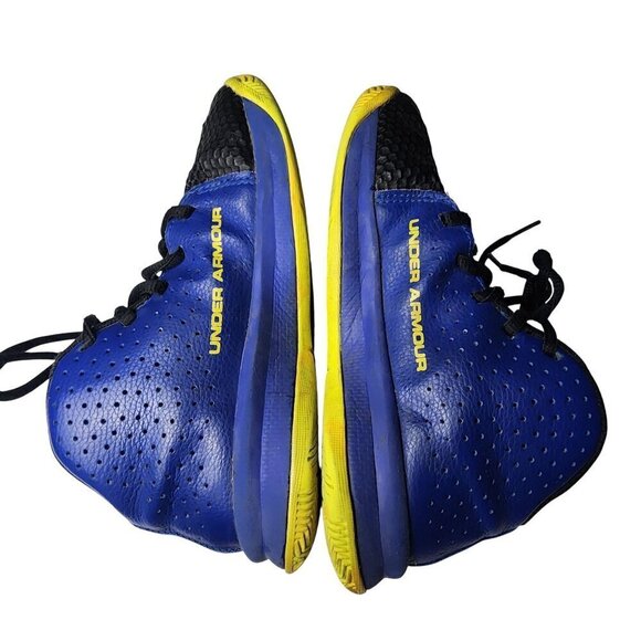 Under Armour Youth Boys Basketball Shoes Black/Blue Size 1 - Picture 6 of 9